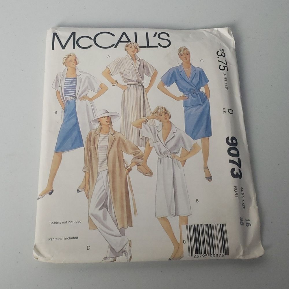 Vintage McCall's 1980s Pattern 9073